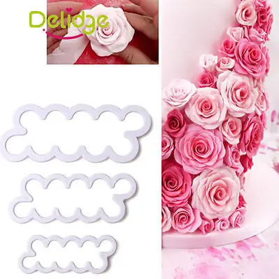 Форма для цветов инструмент выпечки тортов с мастикой 3D резак роз инструменты