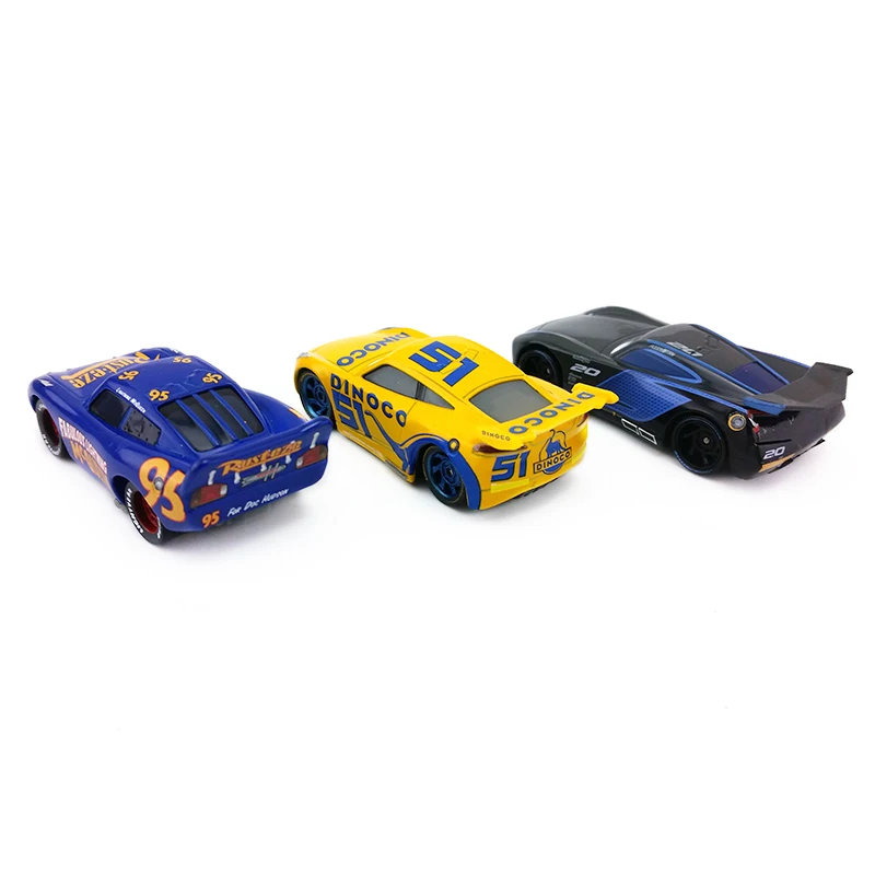 Disney Pixar тачки 3 сказочные Mcqueen & Dinoco Cruz Ramirez Jackson Storm литье под давлением игрушечный
