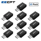 EECPT 10 шт. в упаковке USB OTG Type C адаптер USB C к USB 3,0 OTG кабель Type-C разъем адаптера для Macbook Samsung S10 S9 Huawei P20