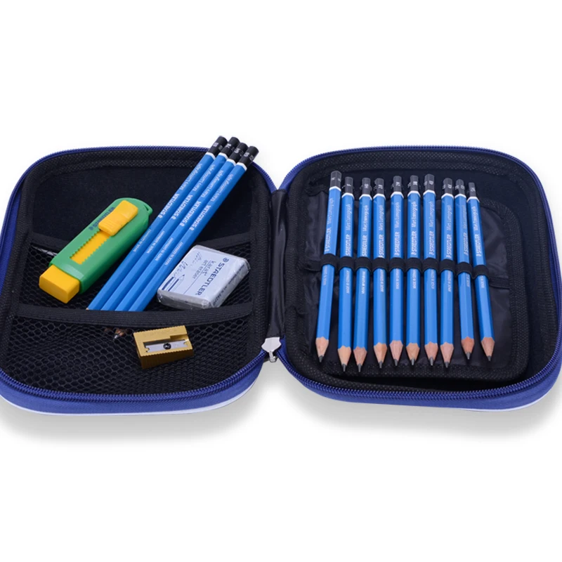 Staedtler 100 Mars lumographe полный набор портативных чехлов для рисования 14 градусов