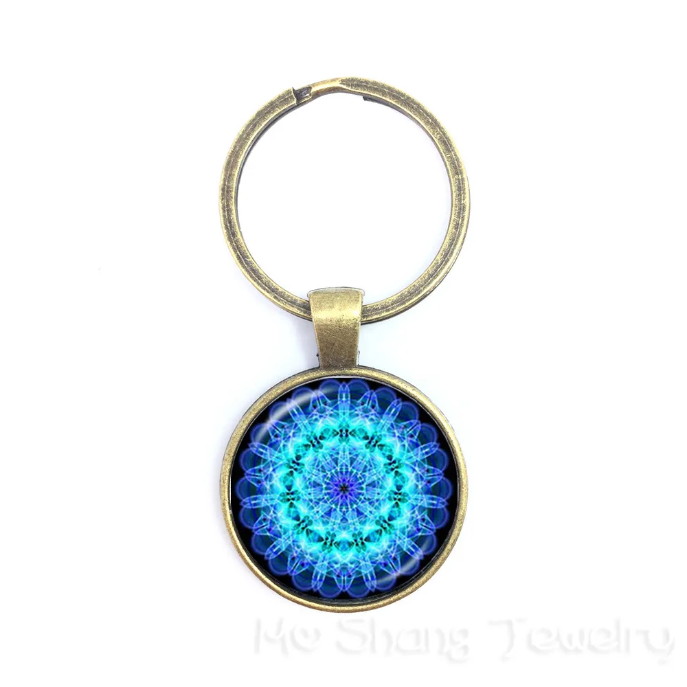 Indian Jewelry Mandala Keychain OM For Man Women Yoga Flower Zen Buddhist Meditation Pendant | Украшения и аксессуары
