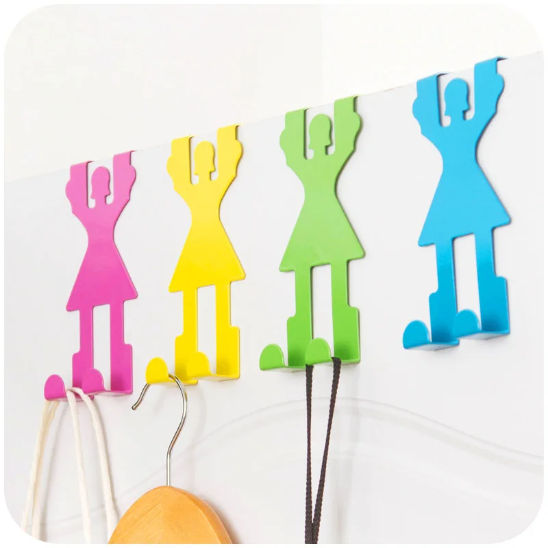 

Cartoon door seamless iron door after the clothes rack hangers