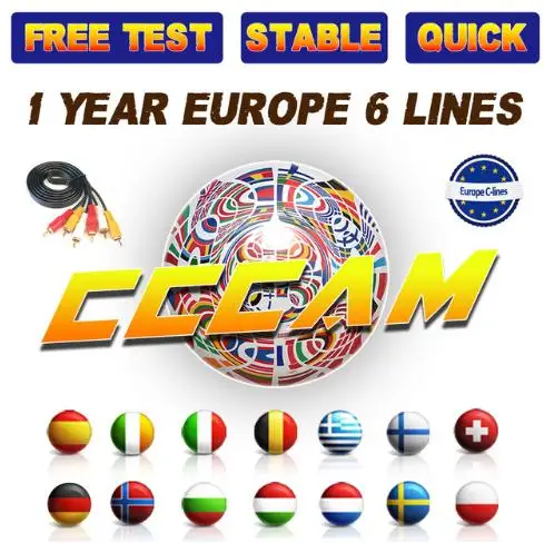 1 год CCcam карты Европы сервер Mgcamd Oscam для VU + Samsat Starsat спутниковый ТВ приемник |