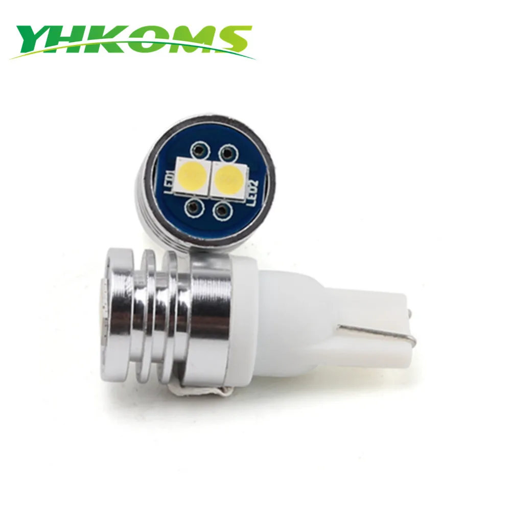 YHKOMS 2 шт. T10 светодиодный светильник Клин для лампы SMD 3030 Чипсет W5W 2825 158 192 168 194 137LM