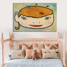 Японский мультфильм лунатизм кукла холст с печатью постера Современная живопись Yoshitomo Nara рисунок для детской комнаты настенный Декор