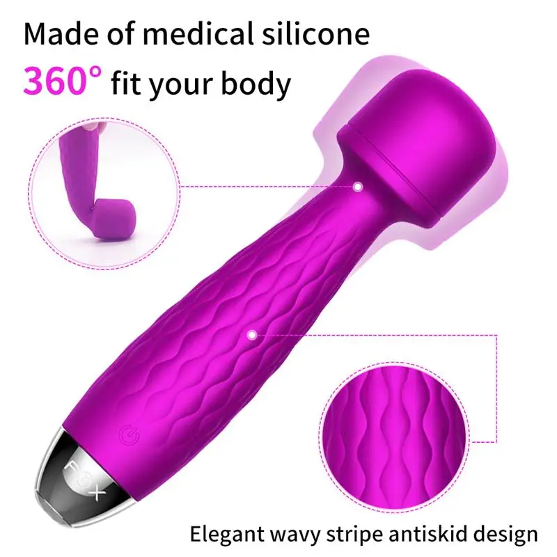 Вибратор G Spot AV эротический USB Перезаряжаемый Волшебная палочка массажер