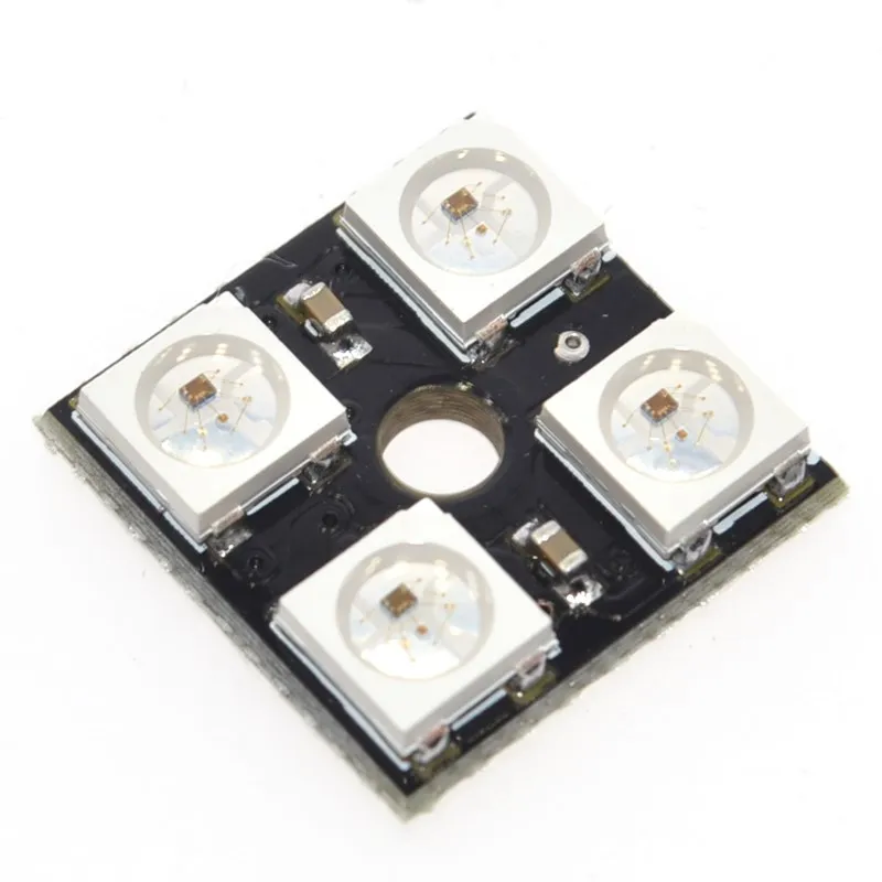 1 шт. WS2812B плата 2*2 4-битная полноцветная 5050 RGB Светодиодная панель освесветильник