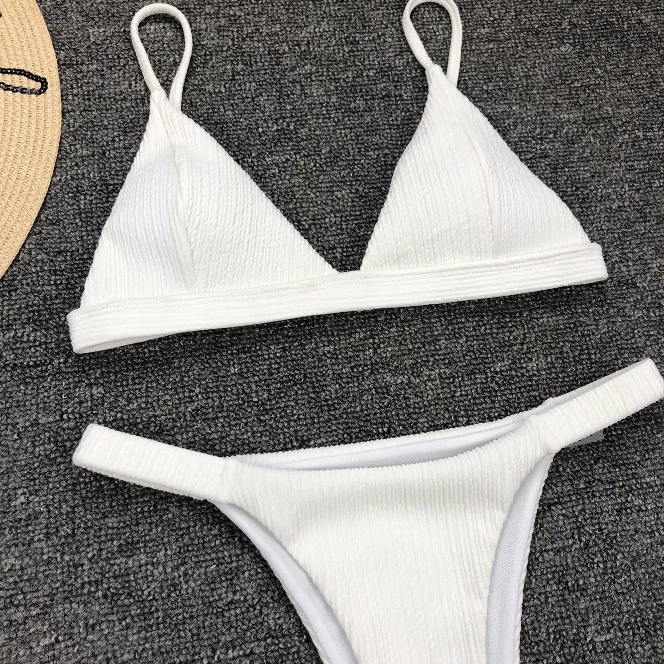 Bikinis 2019 Mujer Womens Swim Wear White Sexy Buckle Swimming Suit For Women Fishing Bikini Set Swimsuit |
