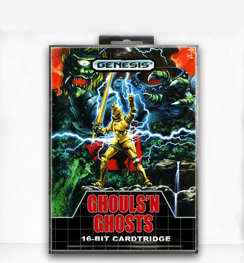 Ghouls 'n Ghosts с коробкой для 16 битной игровой карты Sega MD Mega Drive видеоконсоли