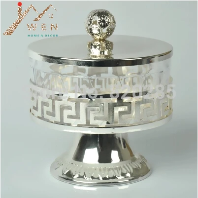 High Quality Unique European Style Silver Plated Metal&Acrylic Salt/Sugar/Tea/Coffee Jars Tableware Dinnerware