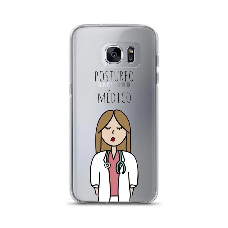 Испания мультфильм медицина доктор медсестра для Samsung Galaxy S6 S7 S8 S9 PLUS S7Edge Note 8