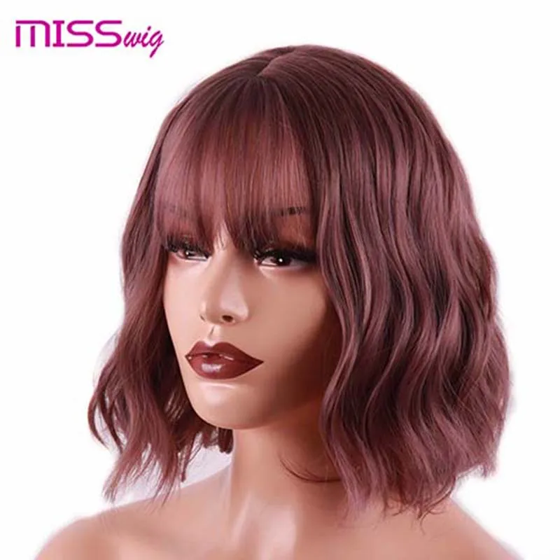 Женский короткий синтетический парик MISS WIG 8 видов цветов жаростойкое волокно