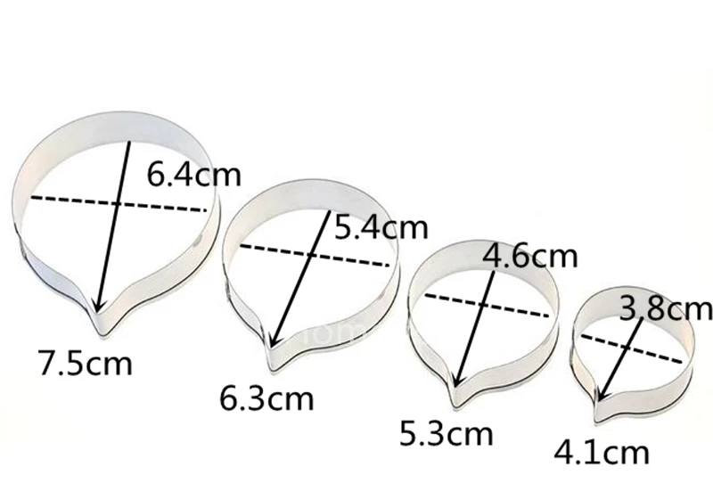 HOMEHOW 4 шт./лот большая форма для изготовления тортов и цветов кондитерских изделий