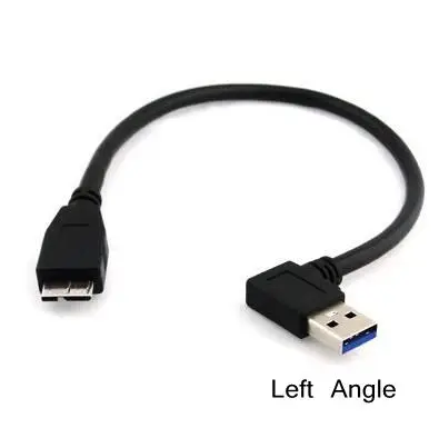Micro B USB 3 0 внешний жесткий диск правый левый угол кабель 30 см м 1 фут для WD Passport Ultra