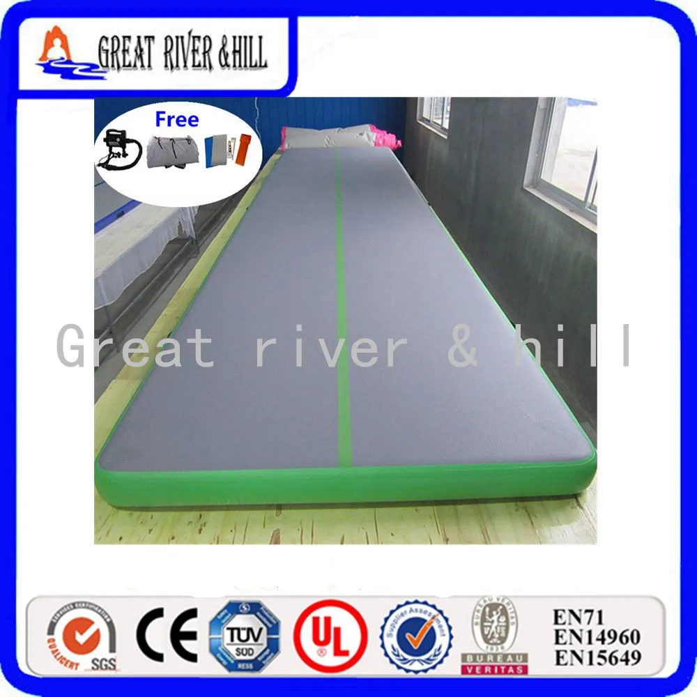 

cool 5m X1.5m X0.1m inflatable air track for sale graygreen