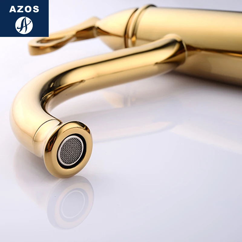 Смеситель для раковины Azos мягкая раковина латунный Белый Переключатель холодной