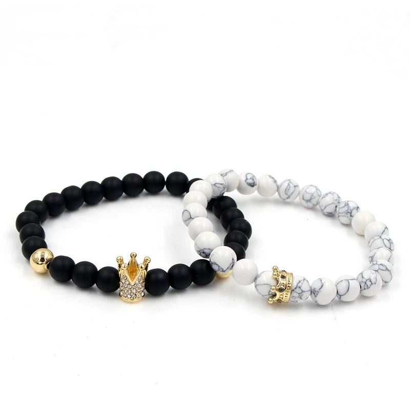 2 шт./компл. модный браслет с подвесками в виде короны фианитами|Браслеты шармами|