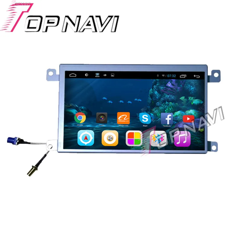 Topnavi Android 6 0 автомобильный пк GPS навигация для Audi A6L (2007 2008 2009 2010 2011) Q7 (2006 2012 2013 2014 2015)