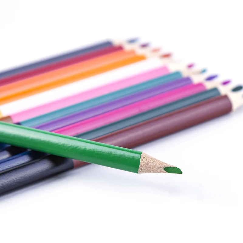 HOHGIULIA 12Pcs 24 Colors Double-headed Colored Pencil Stationery Drawing Pens Professional Painter Art Learning Supplie P049 |