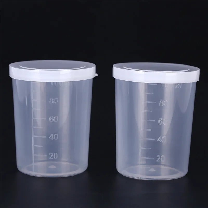 2 шт 100 мл пластиковые прозрачные лабораторные измерительные кувшины мерные
