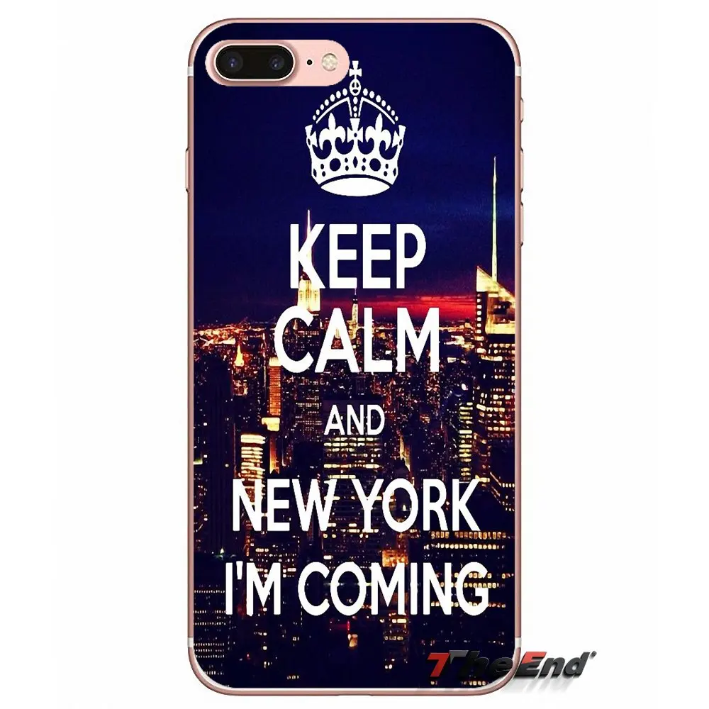 Чехол для Телефона iPhone X 4 4S 5 5S 5C SE 6 6S 7 8 Plus Samsung Galaxy J1 J3 J5 J7 A3 A5 2016 2017 Keep Calm and go to New York NY