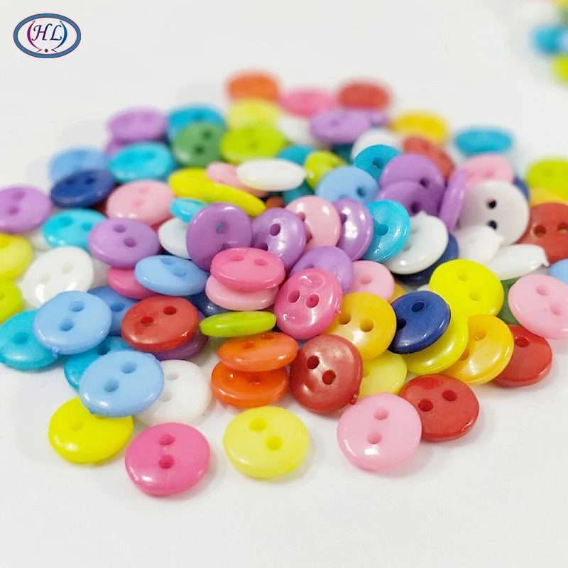HL 100/300/600 шт смешанные цвета 7 мм нейлоновые Кнопки 2 отверстия DIY Скрапбукинг