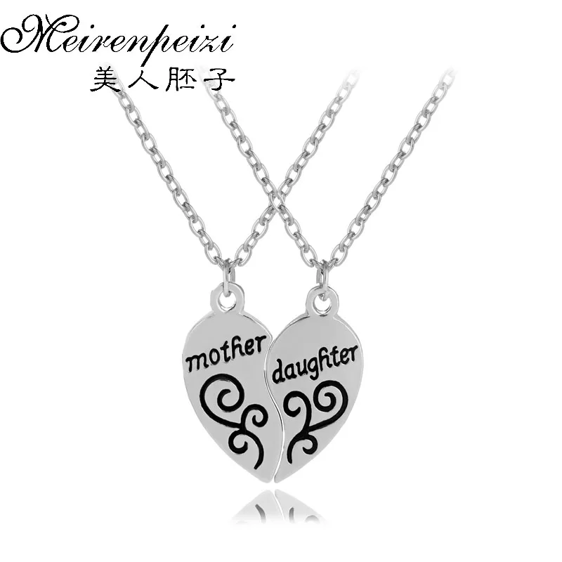 Ожерелья с подвесками для матери и дочери подходящие ко всему ожерелья разбитым