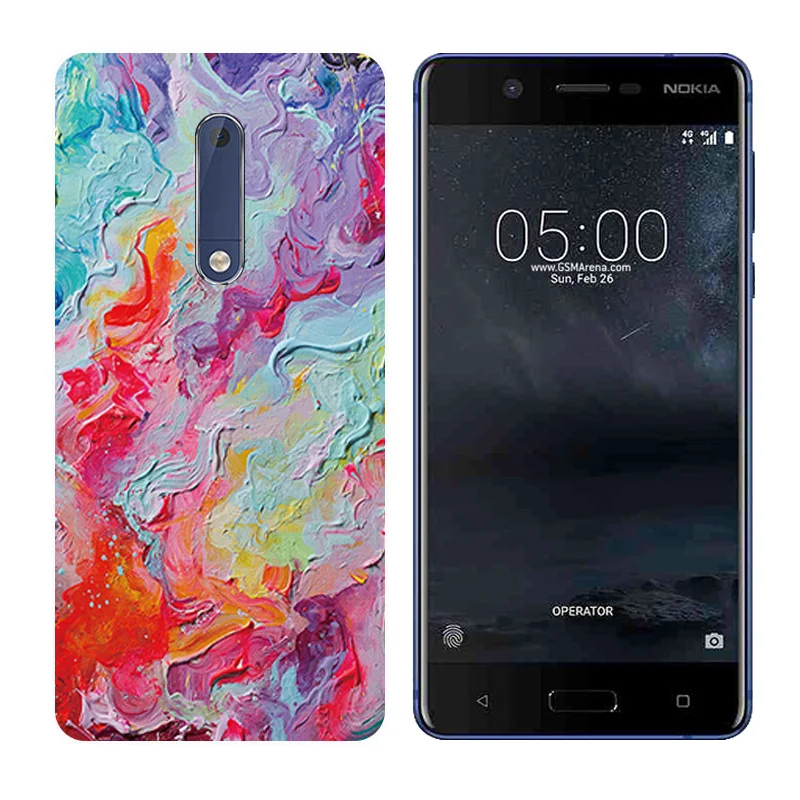 Case for Nokia 5 Back Cover 5.2 Inch Silicone Soft TPU Billow Printing Nokia5 Cases Coque Bag Shell |