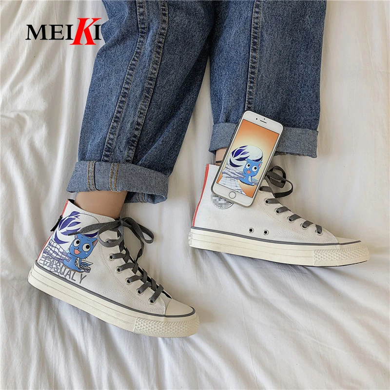 MEIKI Spring Autumn Summer New Brand Male Casual Canvas Shoes High-top Breathable Tenis Fashion Men Sneaker Flats #D52 | Обувь
