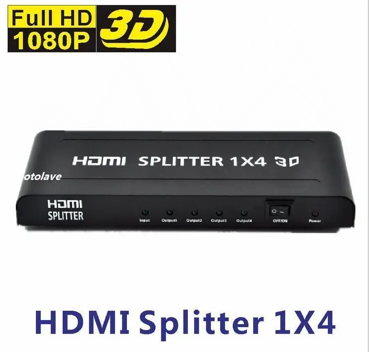 

HDMI Splitter Switcher Converter Repeater 1 to 4 1080p3D