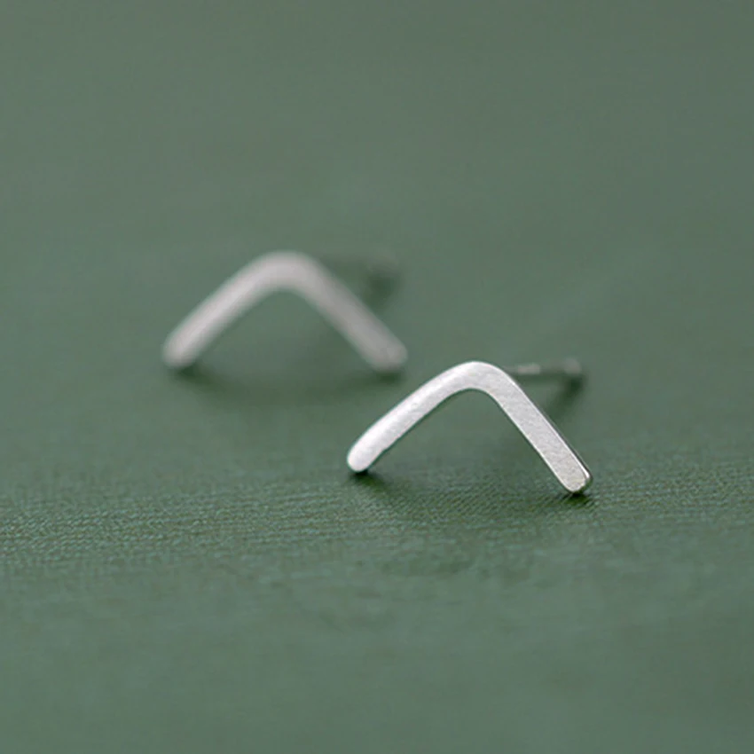 Женские серьги-гвоздики в форме буквы QIAMNI виде геометрических фигур для