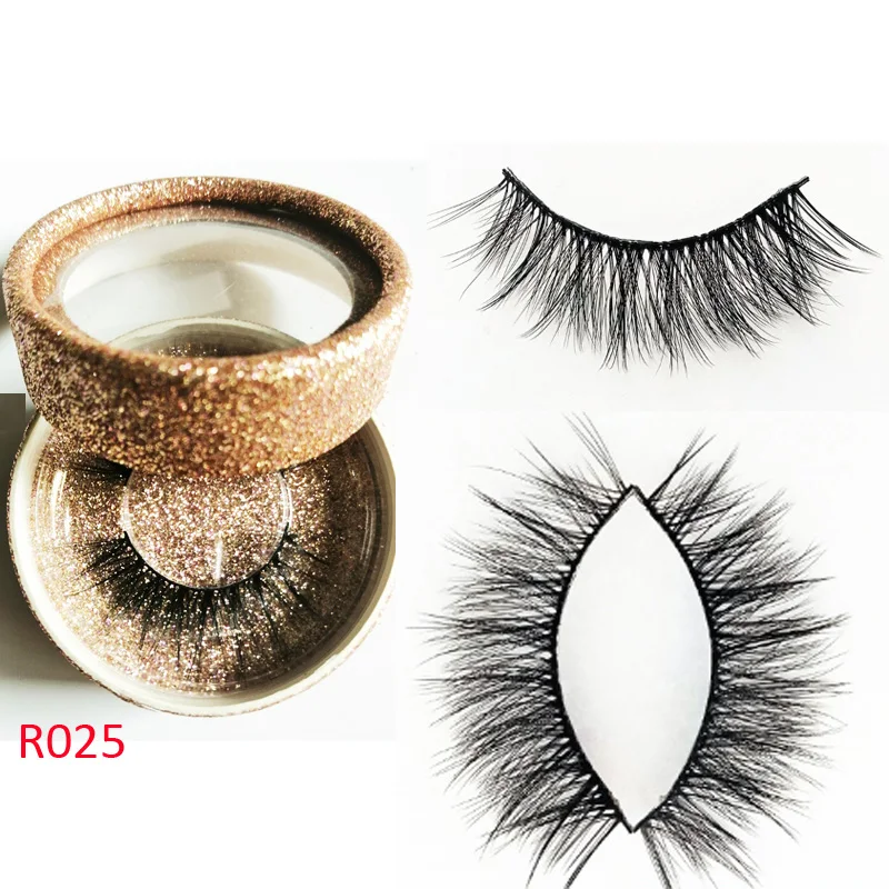 Объемные Накладные ресницы 25 мм натуральные объемные норковые для наращивания