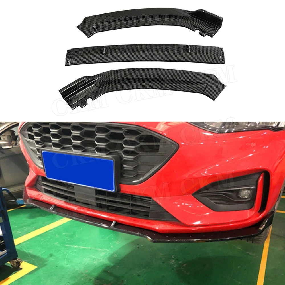 3 шт. передний бампер спойлер сплиттеры для Ford Focus+ головка подбородка Лопата для губ протектор для стайлинга автомобилей