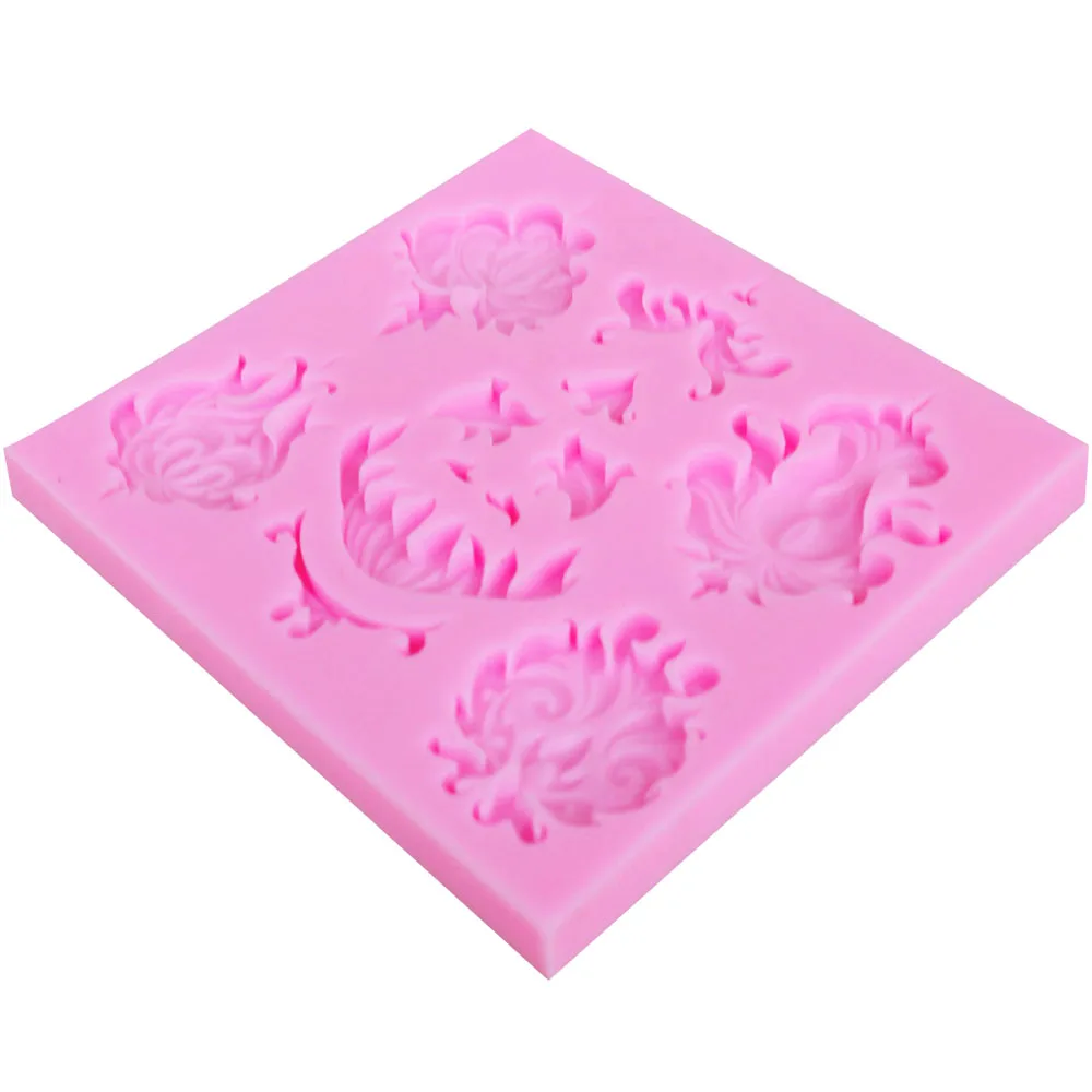 10PCS/SET M325 European Relief Silicone Fondant Cake Mold Baby Party Chocolate Clay Candy Decorating Tools 13.7*12.7*1CM | Дом и сад