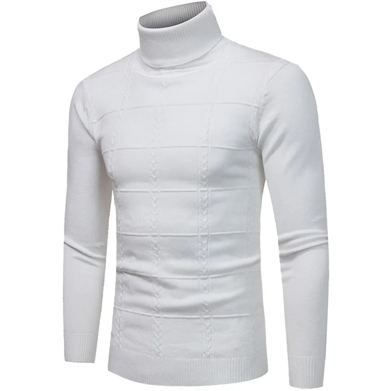Mens Casual Slim Fit Pullover Sweater Knit Turtleneck Thermal Men's Merino Wool Turtleneck Sweater Classic Long Sleeve Pullover