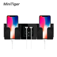 minitiger black grey wall socket phone holder smartphone accessories stand support for mobile phone one two phone holder