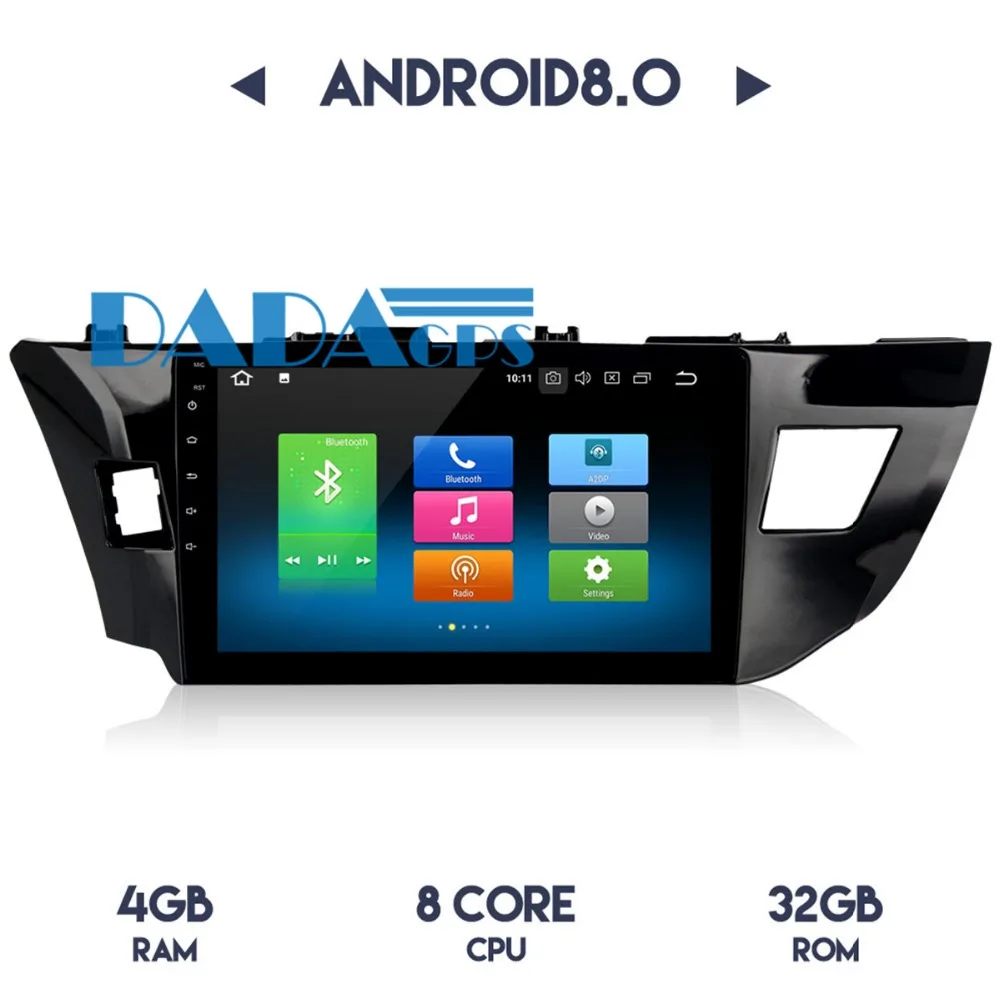 Новейшая Система Android 7 1 8 0 дюйма 4 Гб ОЗУ автомобильное радио GPS навигация стерео