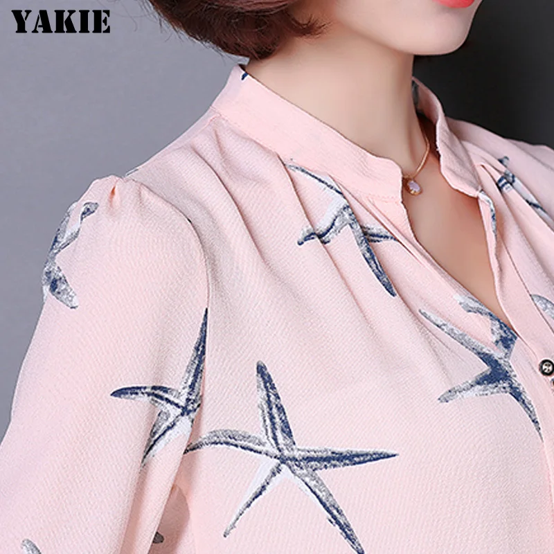 Женская шифоновая рубашка элегантная повседневная блузка для офиса стройная