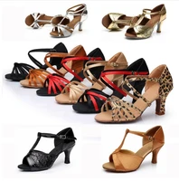 new arrival cheap girls womens ballroom tango salsa latin dance shoes 7cm heel 22 styles women latin dance shoes