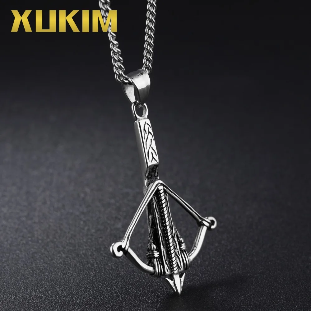 Xukim ювелирные изделия из титана нержавеющая сталь 316 ожерелье с бантом и стрелой
