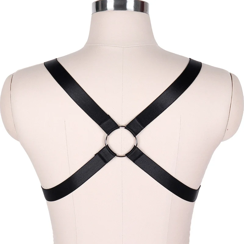 Crop Top Strappy Chest Shoulder Harness Punk Goth Body Cage Lingerie Elastic Plus Size Night Clubs Clothing Rave Accessory | Женская