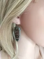 Модные сплав Arrowhead филигранные крупные серьги с подвесками для женщин - Окраска металла: Black