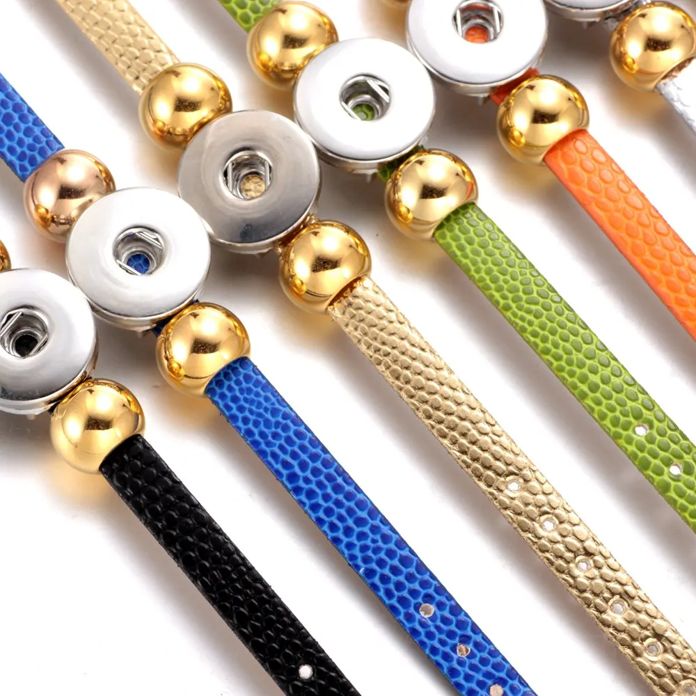 New Arrivals 15 cols cheaper PU Leather Bracelet 18mm snap button fit DIY armband Jewelry SZ0281a|armband jewelry|bracelet fitbutton bracelet |