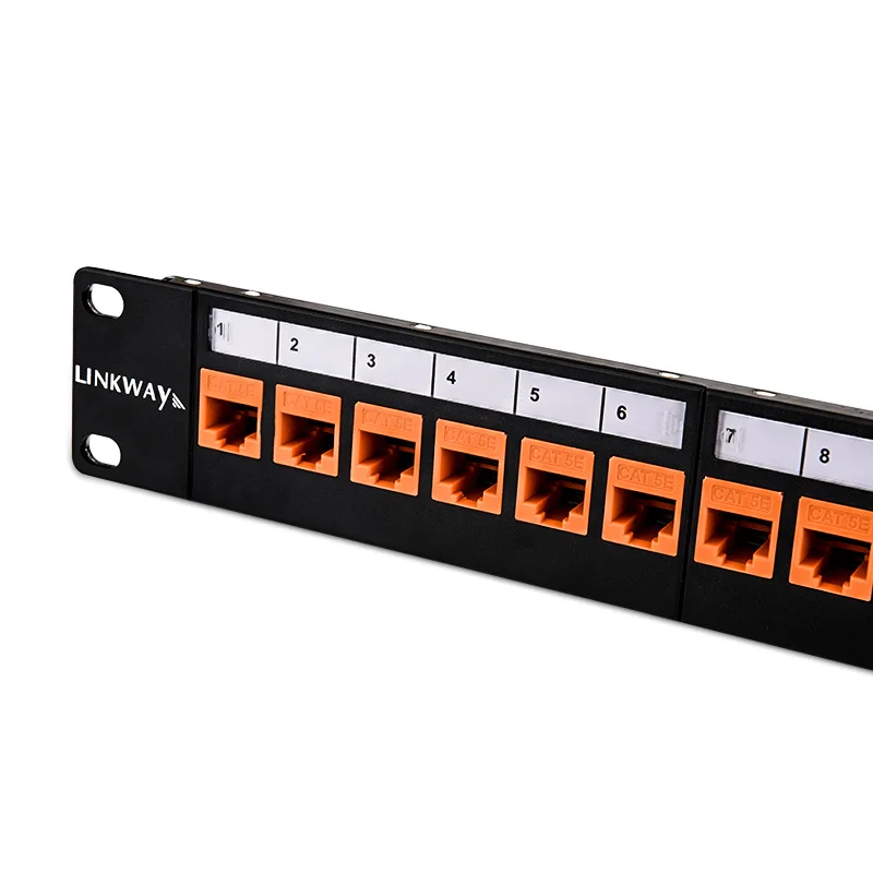 19 дюймовая модульная коммутационная панель Cat 5e с 24 портами включая разъема RJ45