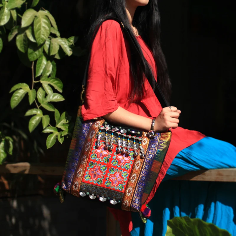 Винтажный китайский Hmong Племенной этнический Таиланд индийский Бохо ручной