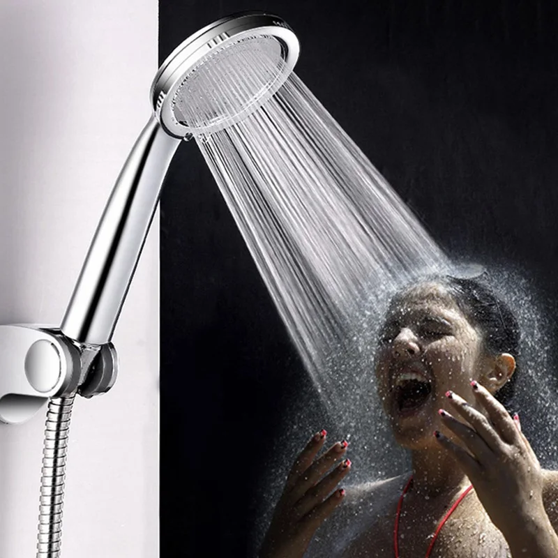 ABS Silver Bathroom Top HighPressure Shower Nozzle Head Water-Saving Bath Sprayer Modern Chrome Finished Home Improvement | Обустройство