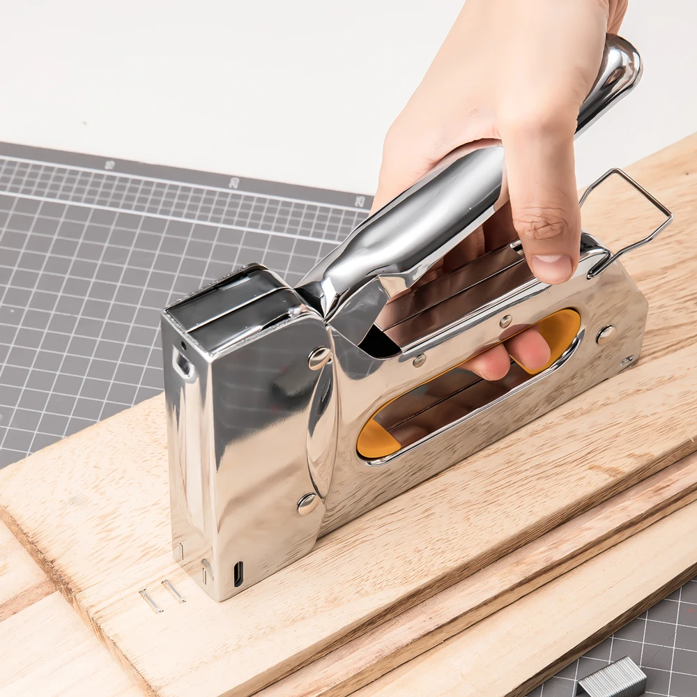 Deli Tacker сверхмощный штапельный пистолет для DIY мебель украшения дома Дерево
