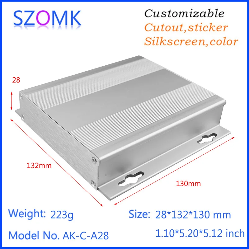 1 шт. алюминиевый корпус для самодельных динамиков дома дизайн 28*132*130 мм коробка