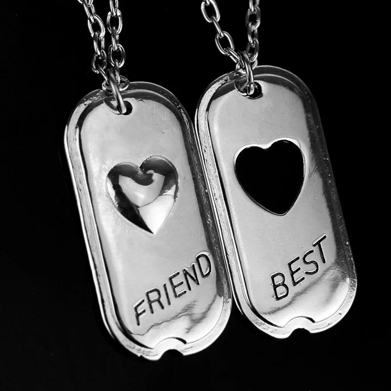 Оптовая продажа подвеска с надписью Лучший Друг ожерелье из сплава подарки для