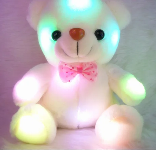 Новое Прибытие 20 СМ Красочные Светящиеся Teddy Bear Световой Плюшевые Игрушки